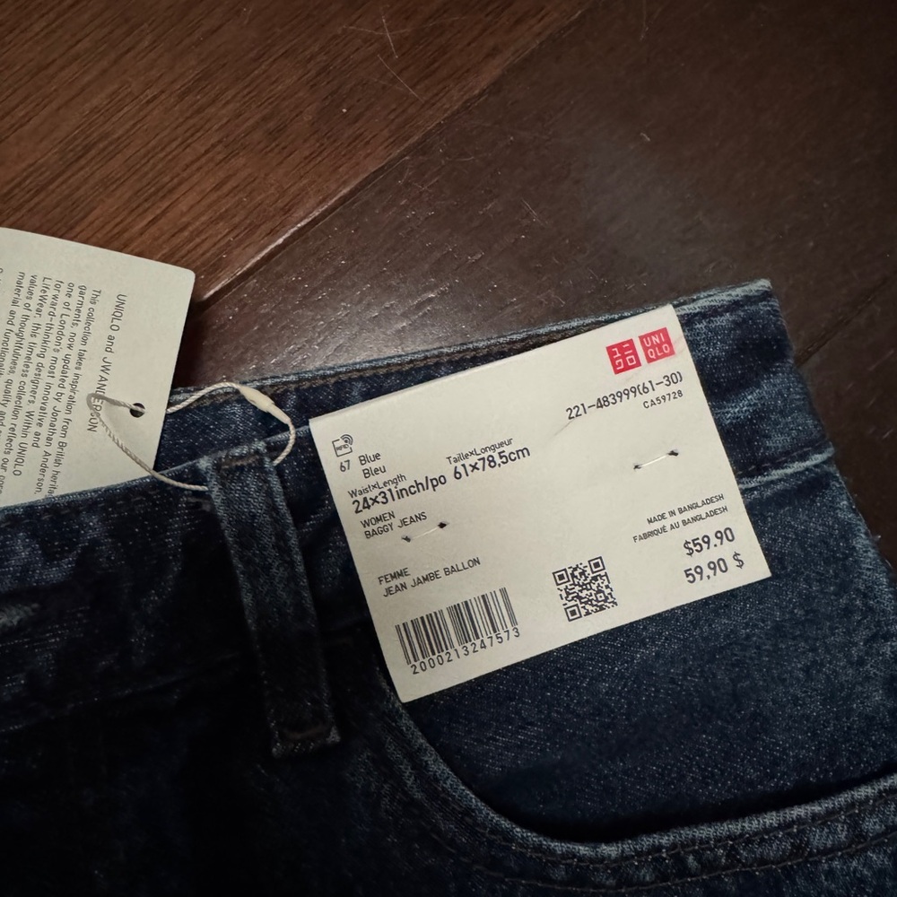 Uniqlo women’s  Indigo Relaxed Jeans